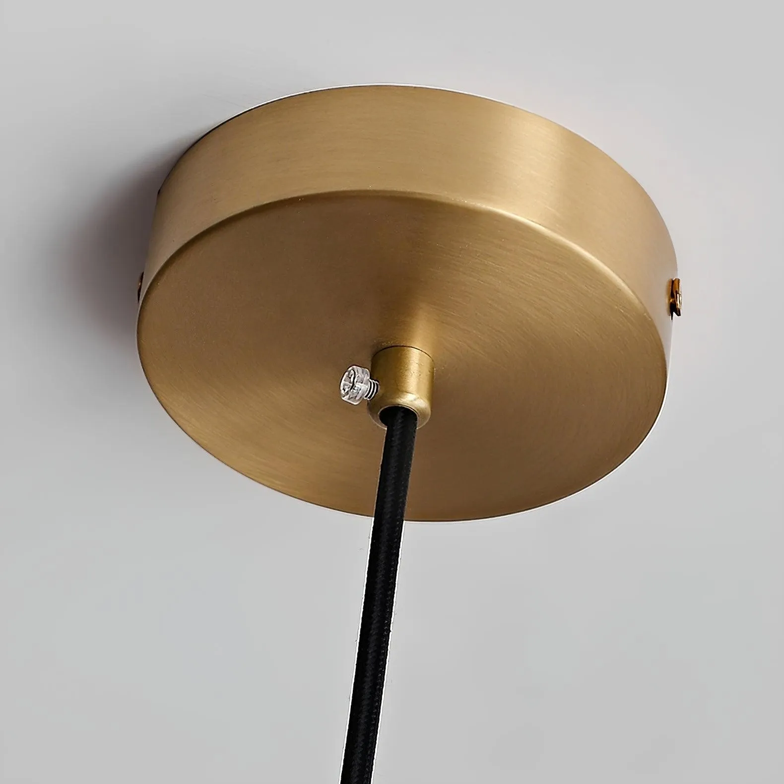 Classical Brass Alabaster Glass Pendant Lamp KL646
