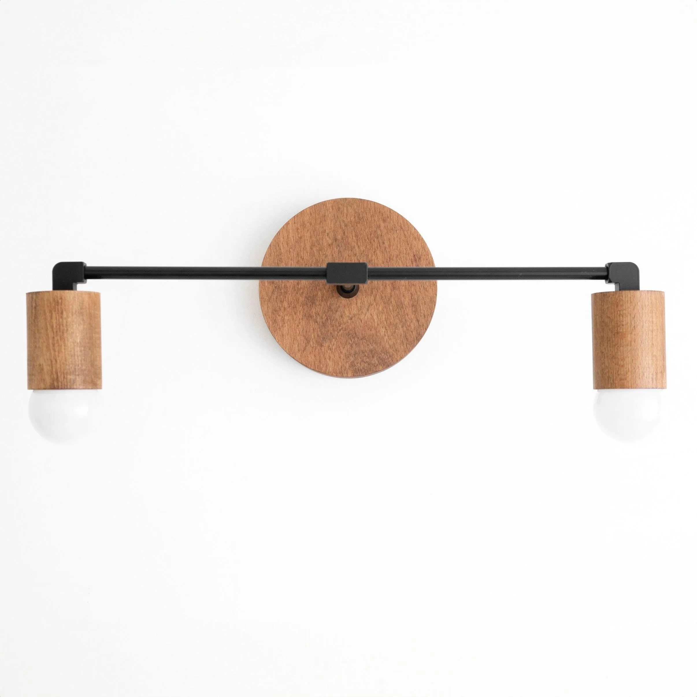 Mobilux Line Wood and Vanity Light - Bohemian Bathroom Lighting Fixture KL1469