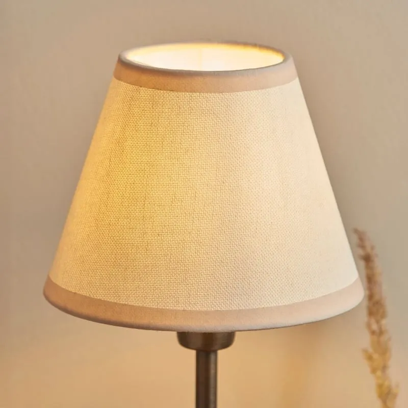 Bronzuno Textured Fabric Desk Lamp - Modern Metal Base Lighting for Offices or Lounges KL1878