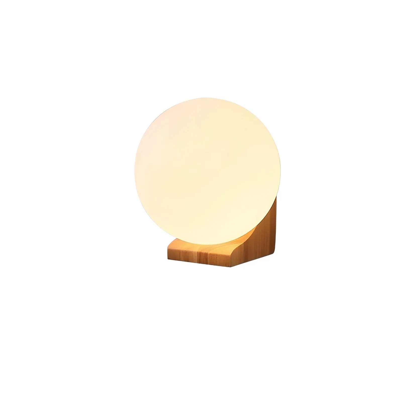 Minimalist Wooden Geometric Bracket Glass Globe Wall Lamp KL361