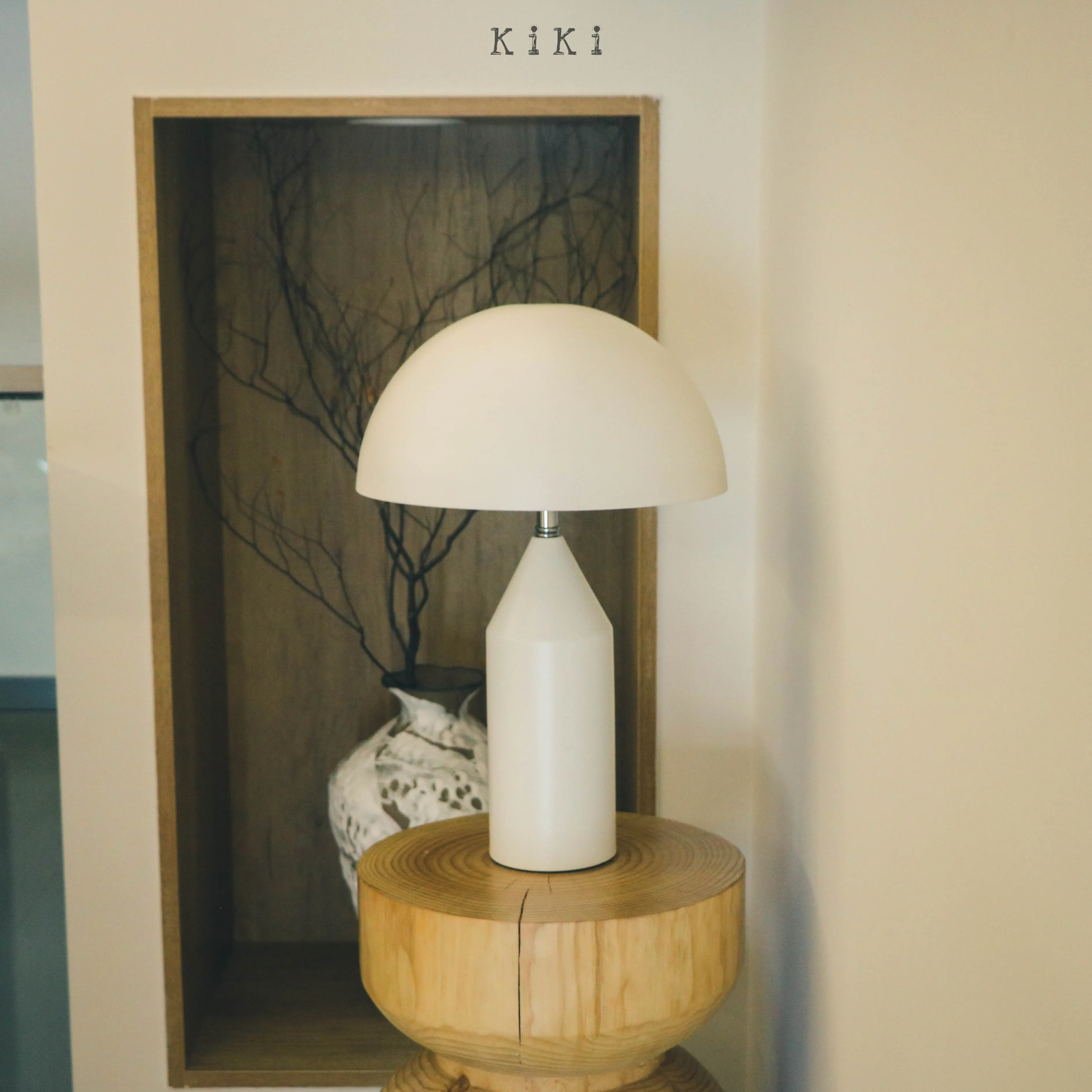 Atollo Metal Table Lamp - Decorative Dome Table Light for Office or Lounge