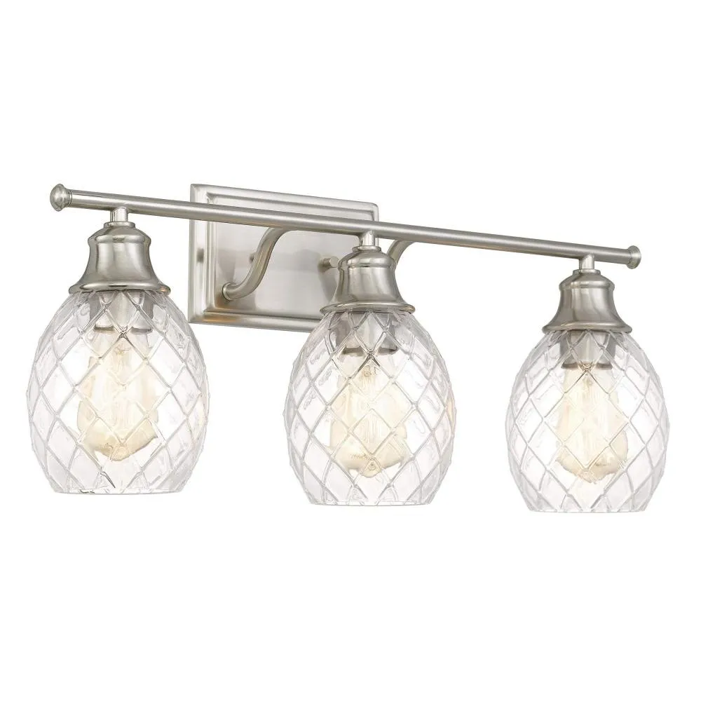 Modern Farmhouse Brushed Nickel Glass Wall Light KL79