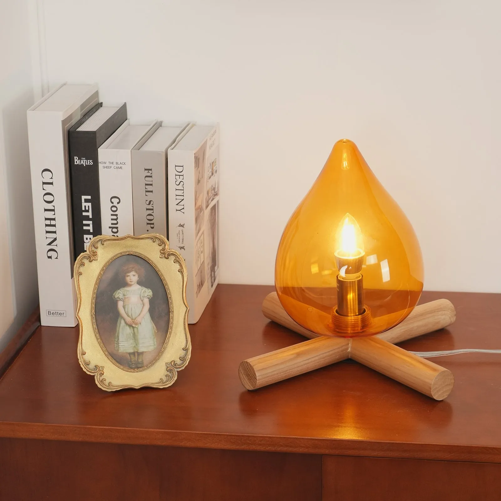 Funny Fire Shape Small Flame Table Lamp KL370