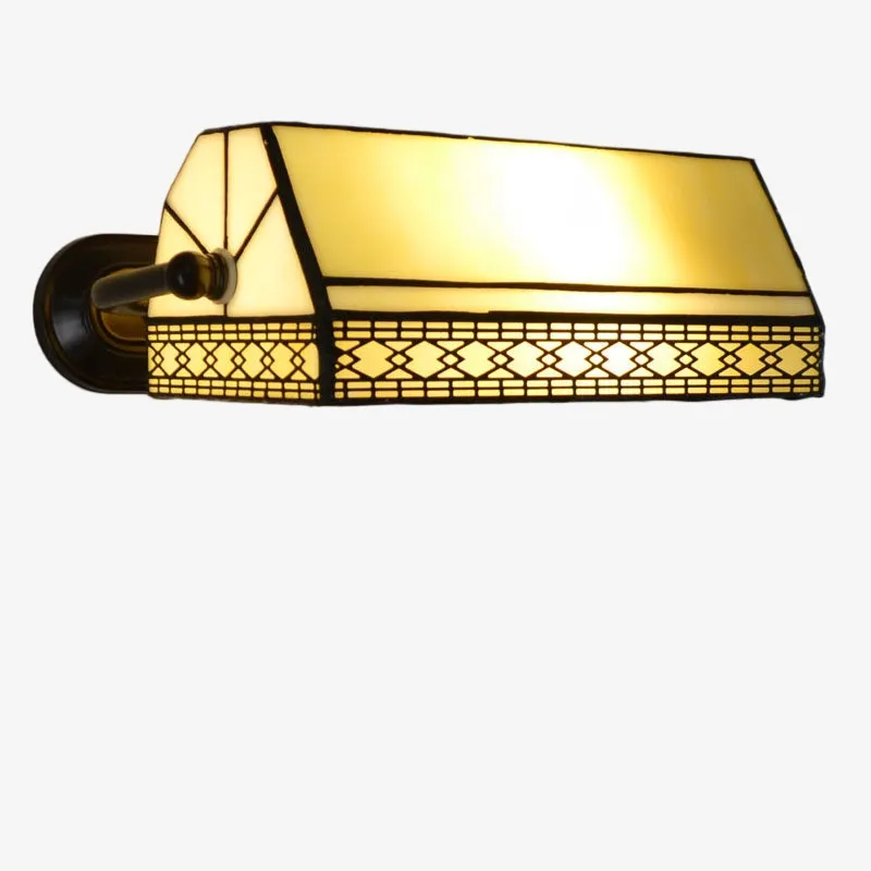 TF Tivanny Floral Stained Glass Wall Light - Tiffany Inspired Wall Sconce for Bedroom A24
