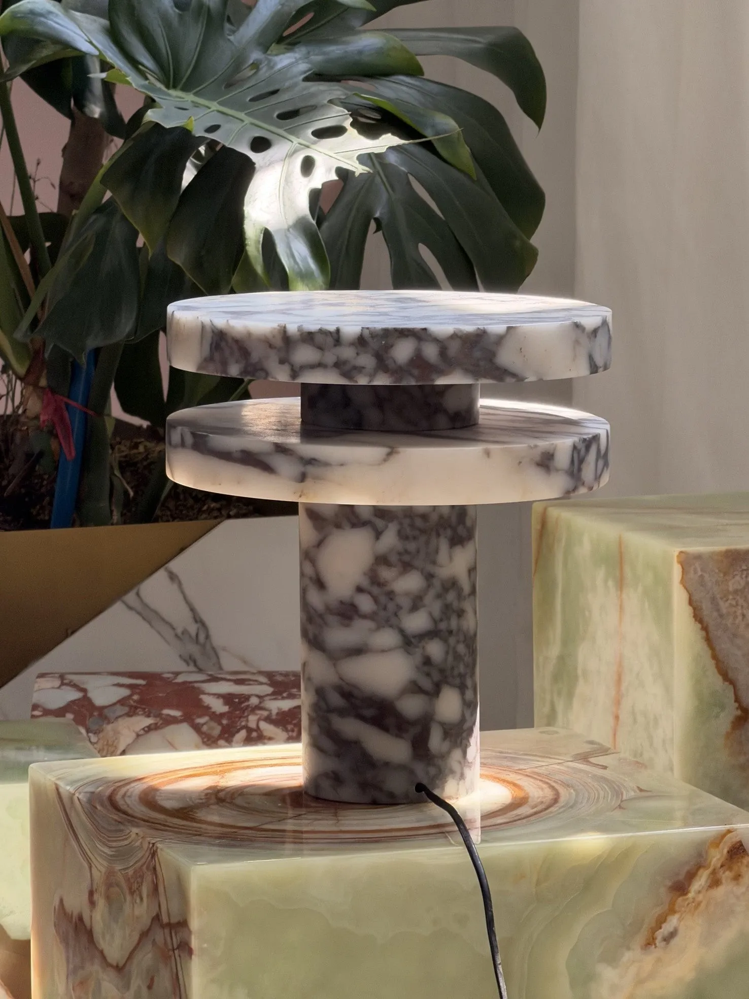 Pillar Marble Table Lamp D567