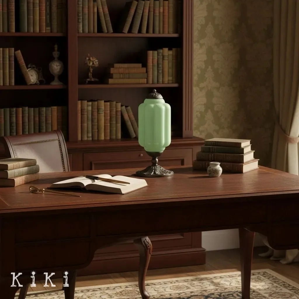 Eloise Vintage Glass Pumpkin Table Lamp - Decorative Accent Lighting for Living Spaces KL876