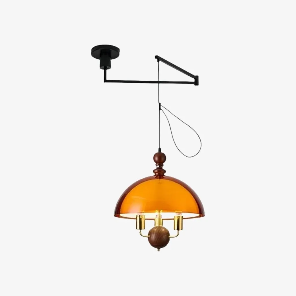 Afterglow Acrylic Dome Pendant Light - Medieval Pendant Lamp for Dining Rooms and Entryways KL2052