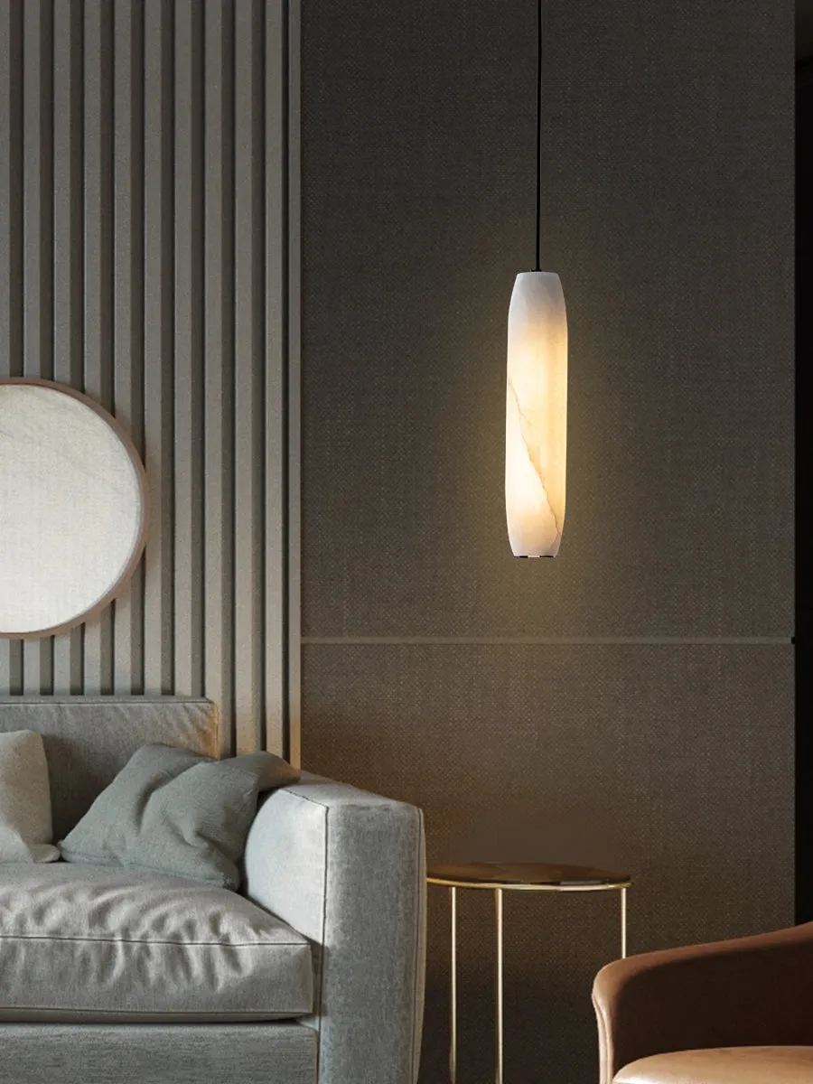 Alabaster Flute Pendant Light D436
