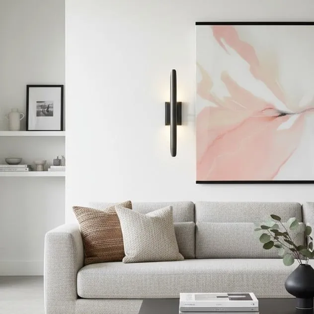 Modo Wall Sconce Minimalist Metal Frame - Contemporary Design for Bedroom, Entryway and Office KL1657