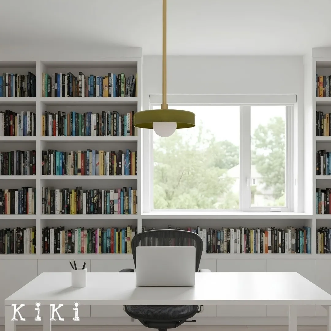 Metal Rod Glass Disc Orb Pendant Light KL923