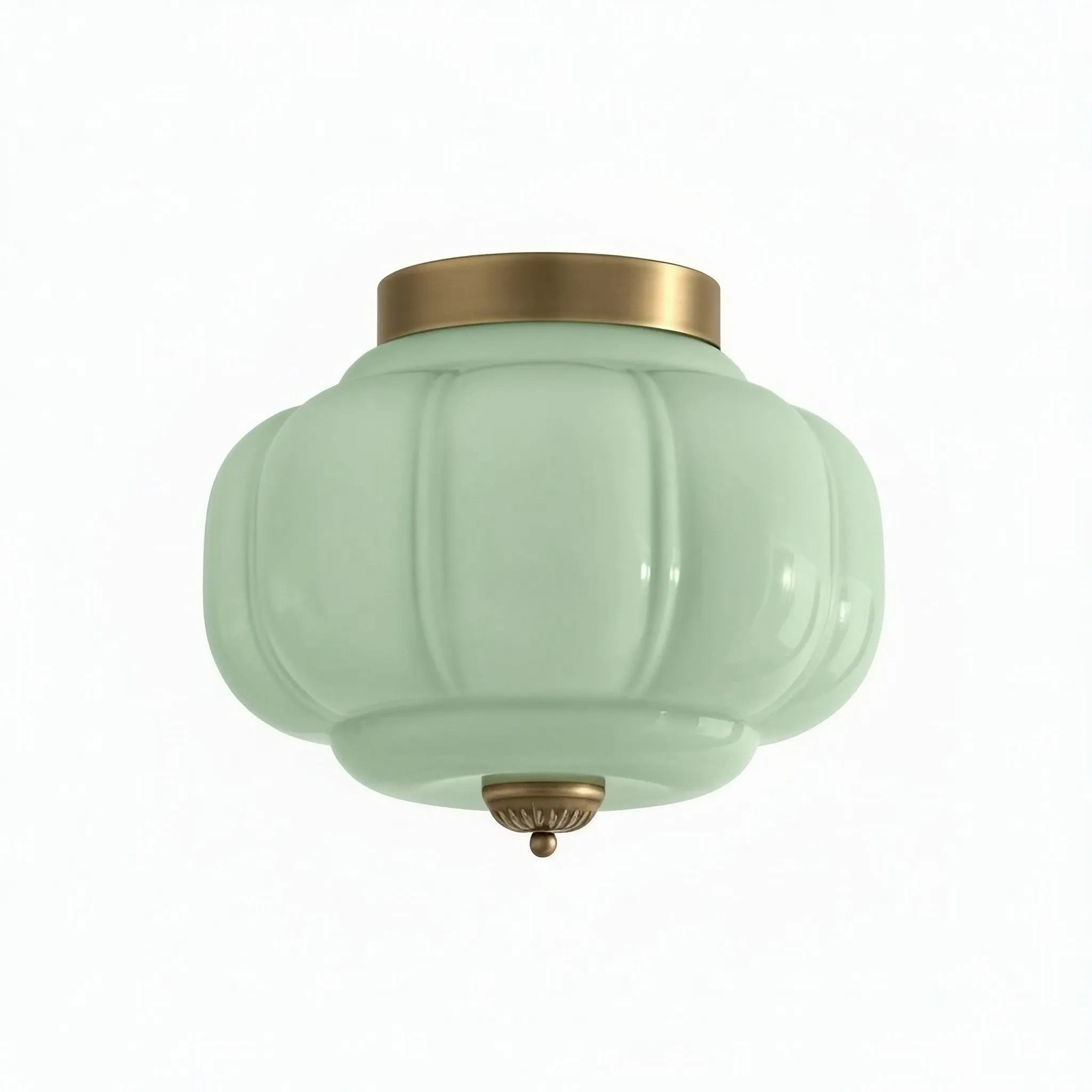 Eloise Pumpkin Inspired Retro Design Glass Ceiling Light - Accent Lighting for Living Room KL1393