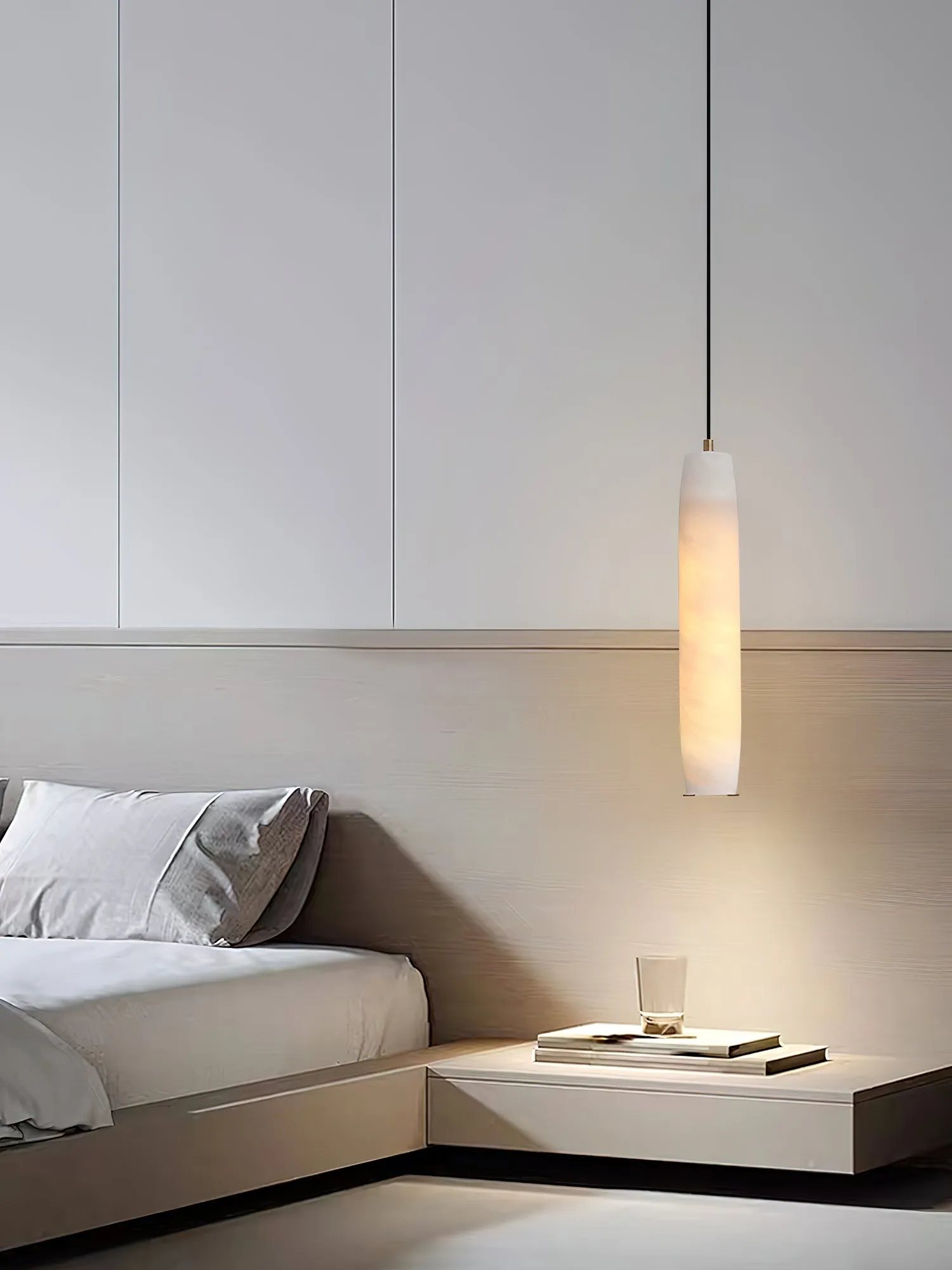 Alabaster Flute Pendant Light D436