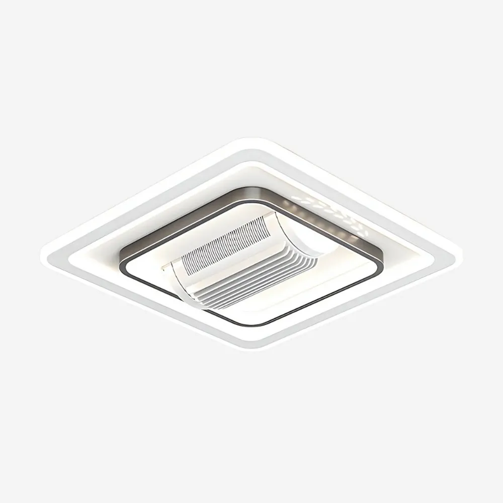 Modern Quiet Flush Mount Bladeless Ceiling Fan Light KL939