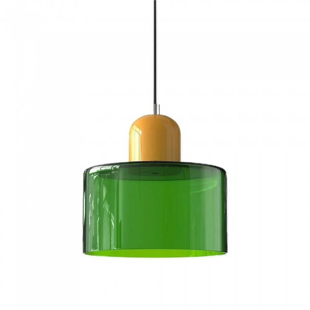 Morandi Cylinder Stained Glass Pendant Light KL17