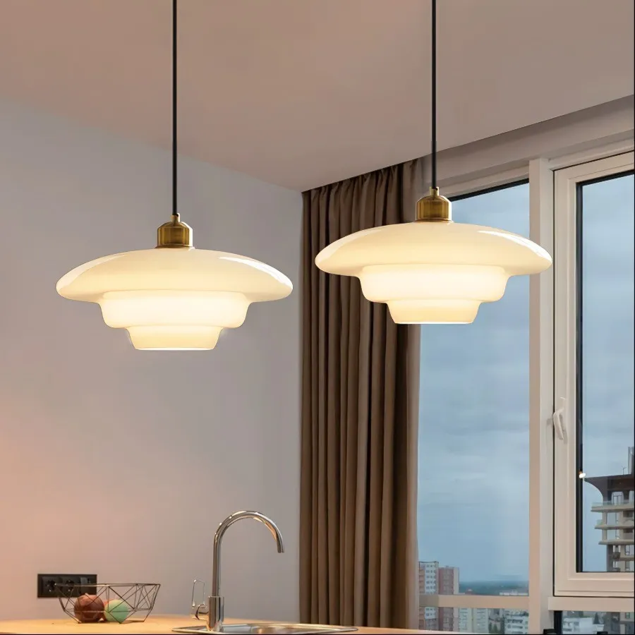 Retro Layer Glass Pendant Light - Hanging Lighting for Home Use KL46