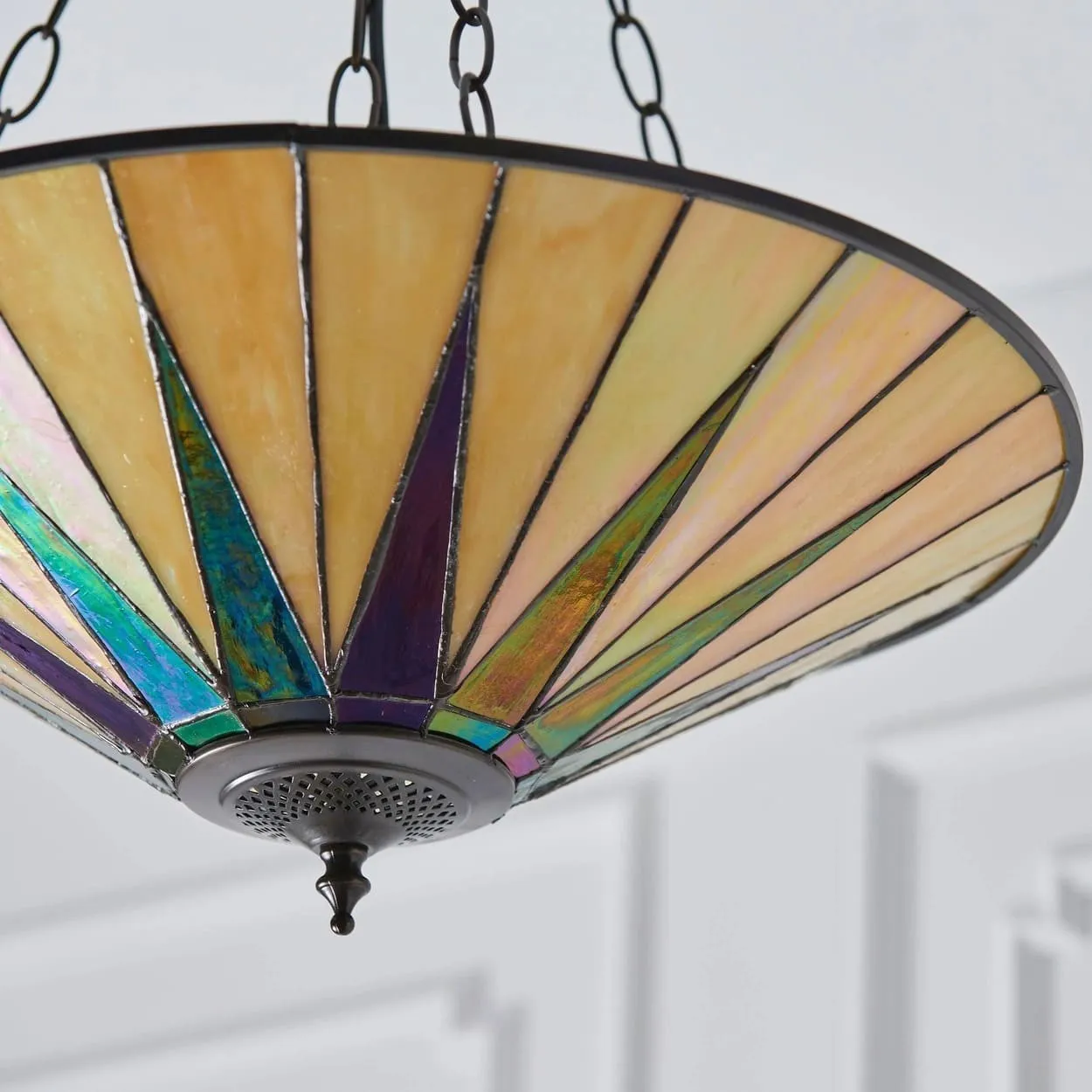 TF Dark Star Design Stained Glass Ceiling Light - Versatile Lighting for Living Room KL1989
