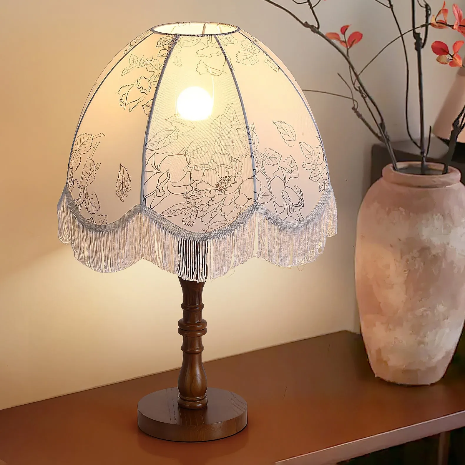 Luxury Printed Tassel Table Lamp KL593