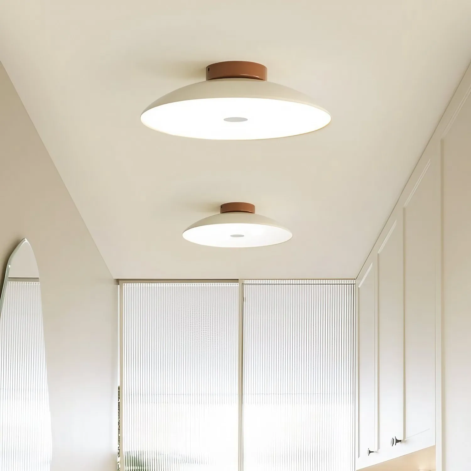 Nordic Cream Led Iron Aisle Ceiling Light KL194