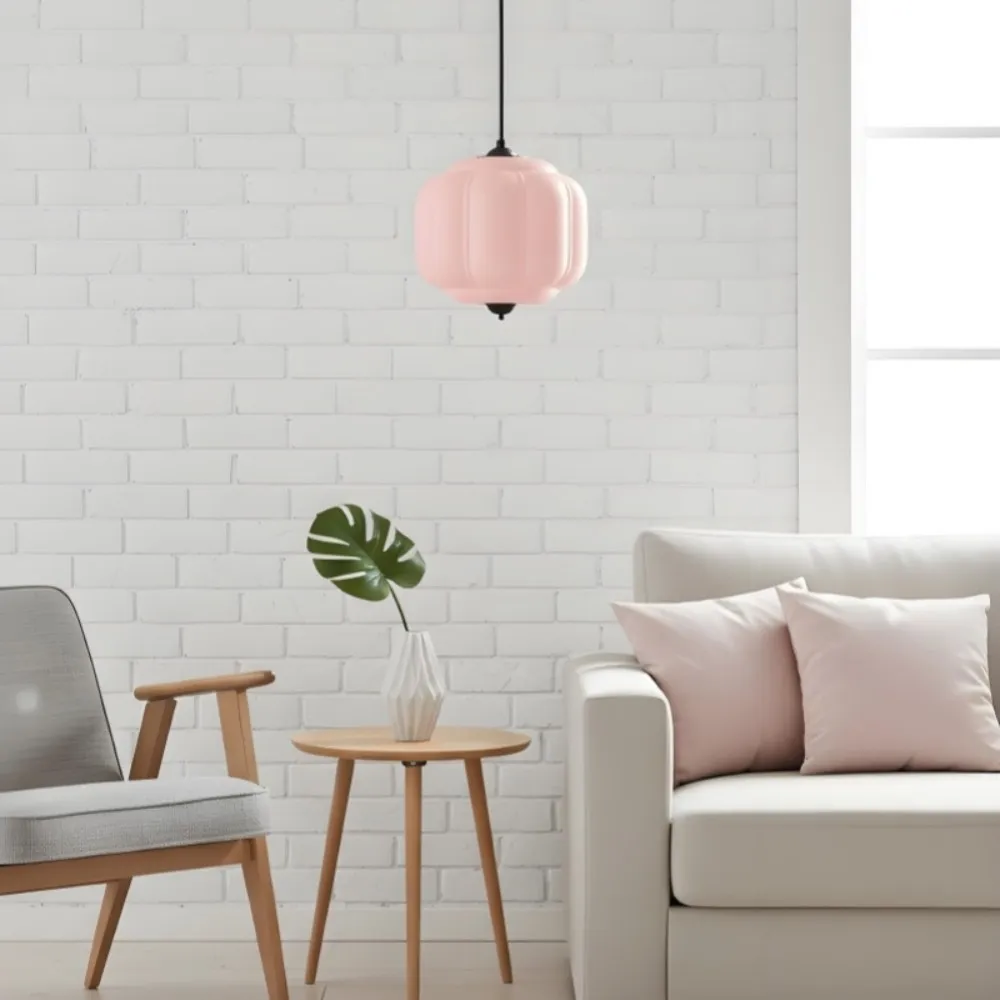 Vintage Eloise Opal Glass Pendant Light KL926