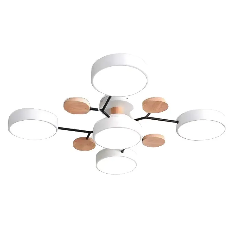 Coloful Branched Round Wooden Ceiling Light KL159