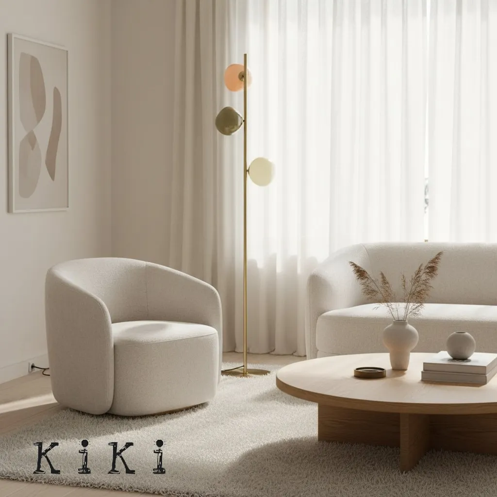 Opal Glass Floor Lamp - Modern Standing Light KL1558