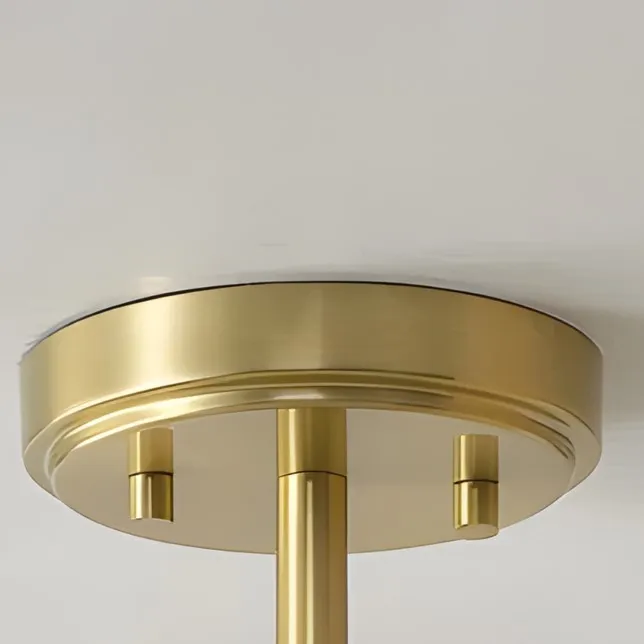 Rivora Ribbed Glass Ceiling Light - Modern Farmhouse Semi Flush Mount Lamp for Bedroom KL2220