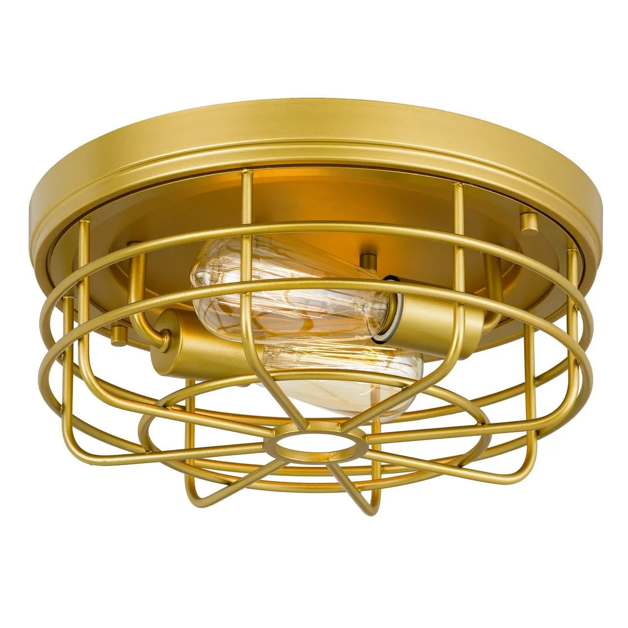 Industrial Flush Mount Metal Cage Round Ceiling Light KL78