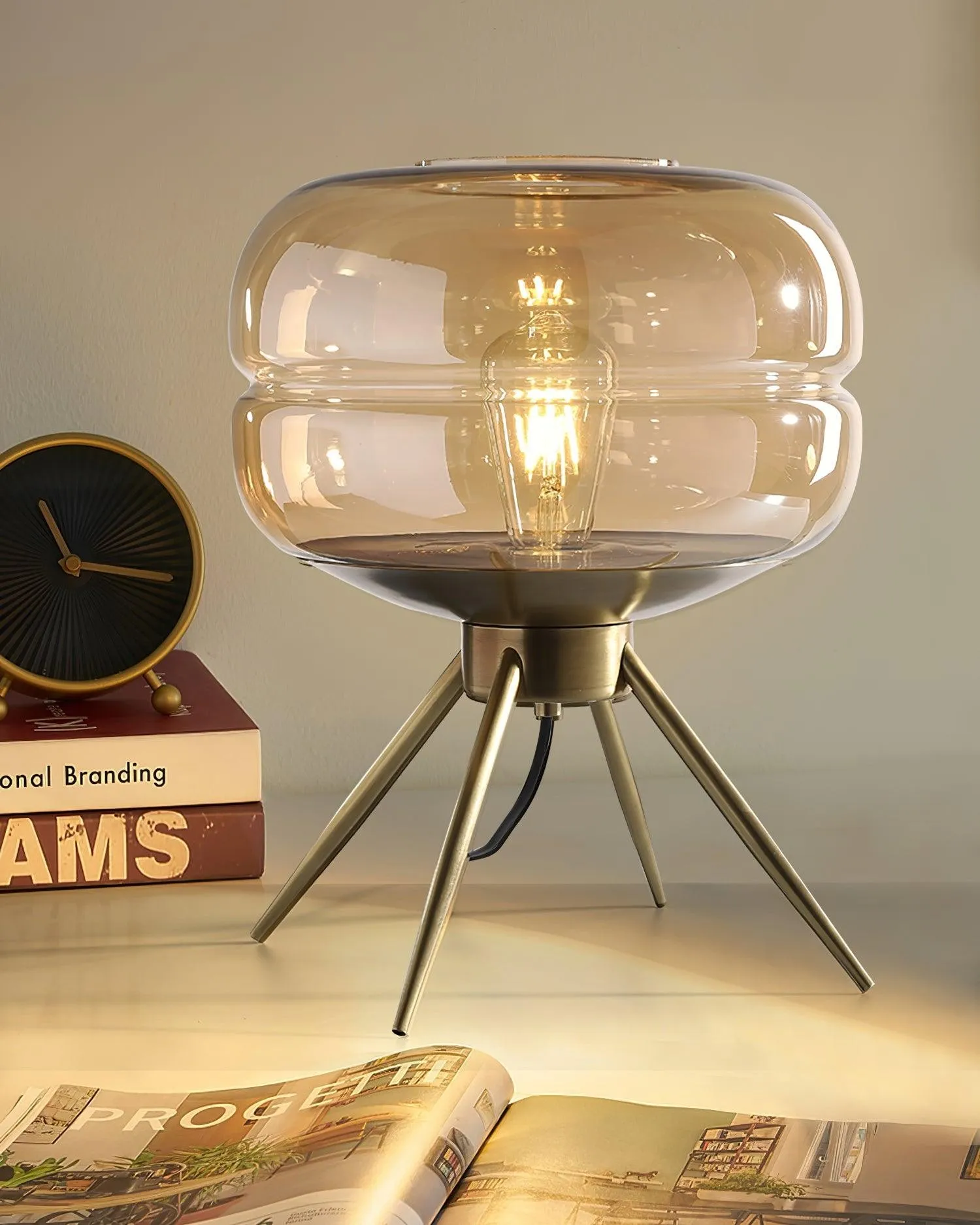 Luxury Personality Colored Glass Cover Tall Table Lamp KL499