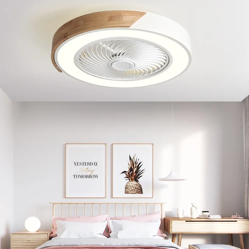 Scandinavian Style Wood Round Ceiling Fan Light KL932