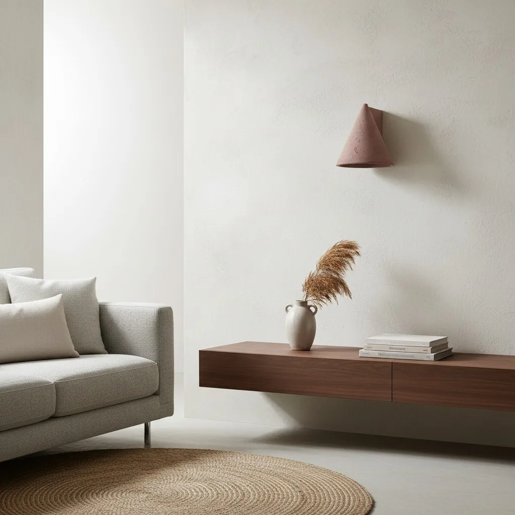 Concrellia Tapered Concrete Wall Lamp - Modern Artistic Sconce for Bedroom KL2271