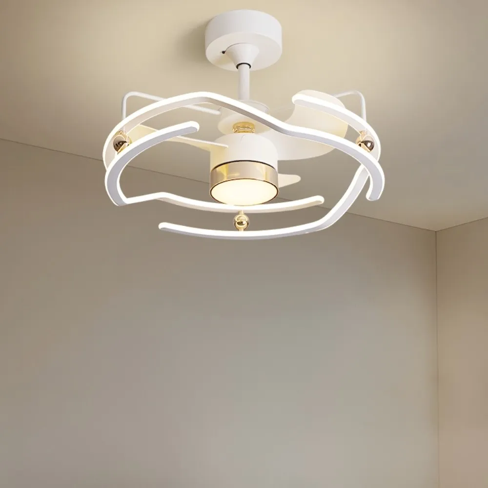 Modern White Kitchen Led Ceiling Fan Light KL936