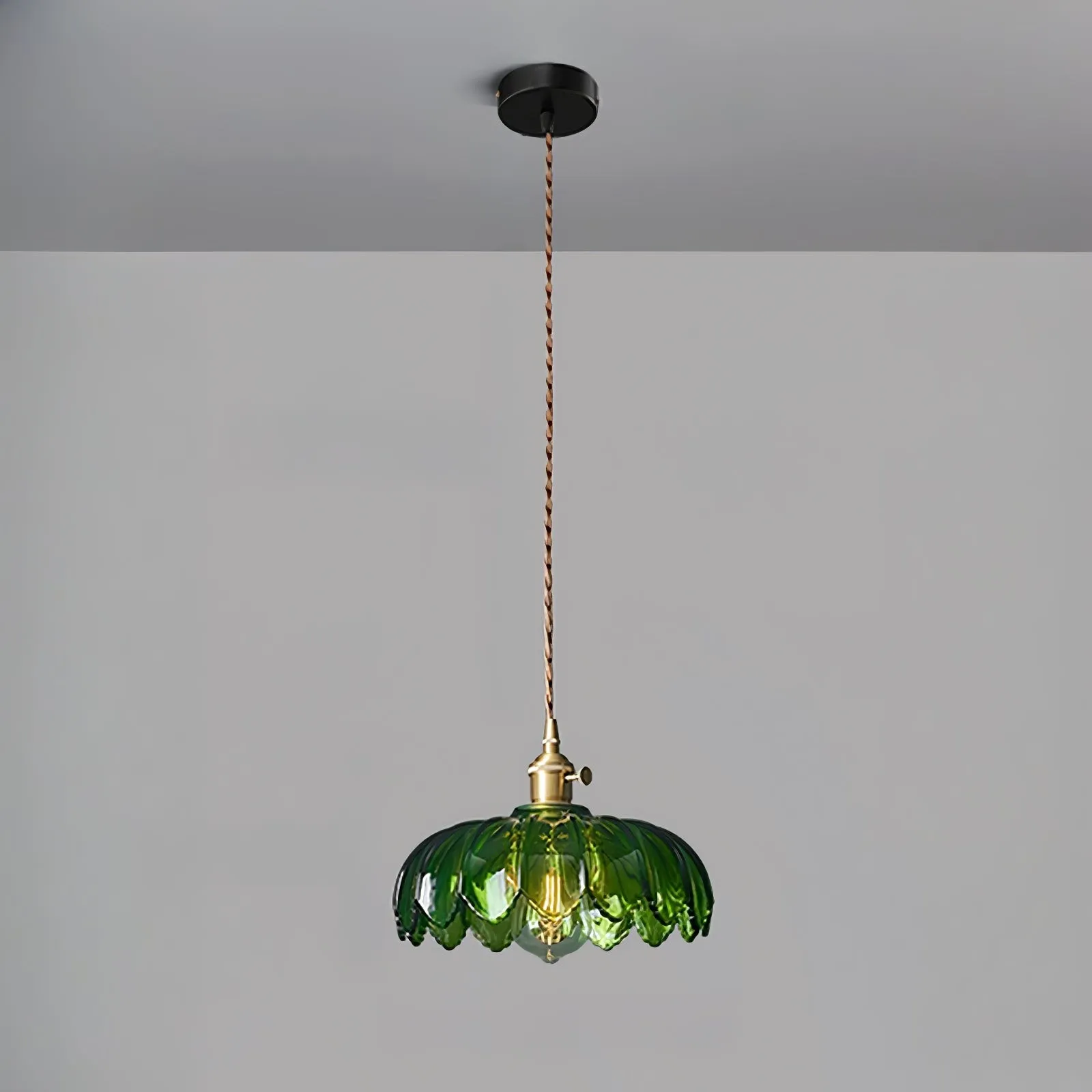 Retro Petal Green Pendant Lamp KL452