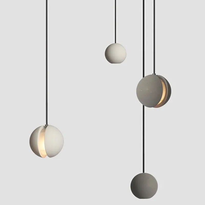 Minimalist Moon Cement Led Pendant Light KL199