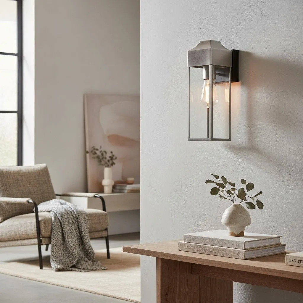 Georgon Exterior Wall Lantern Light - Clear Glass Shade, Classic Architectural Style for Outdoor Spaces KL1960