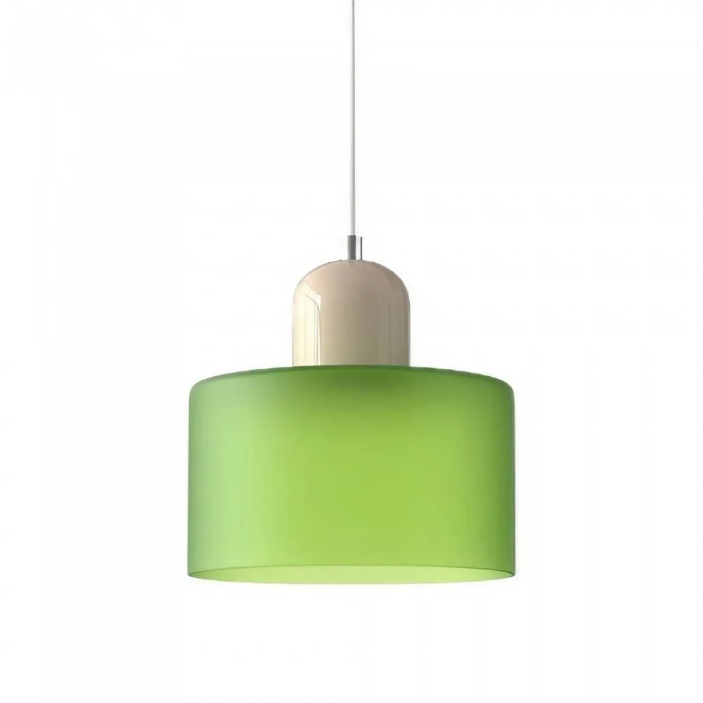 Morandi Cylinder Stained Glass Pendant Light KL17