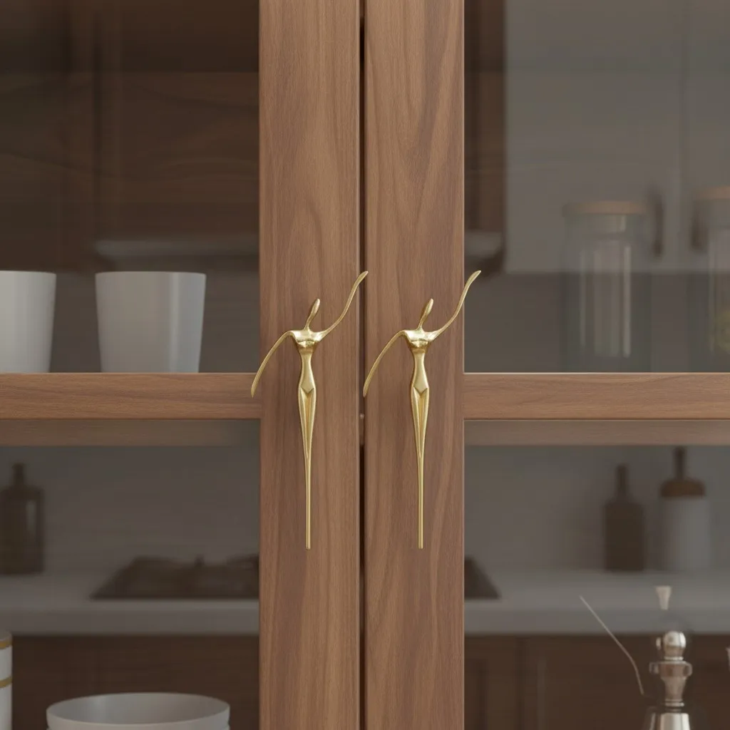 Verlitho Artistic Sculptural Lines Drawer Handle - Nordic Contemporary Design Interior Decor KL2350