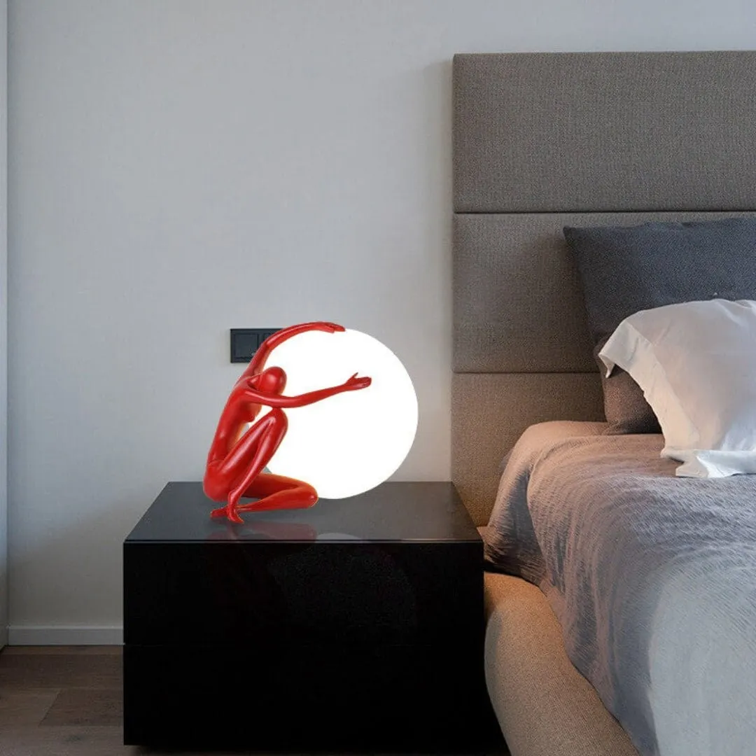 Humanoid Ball Holding Table Lamp KL204