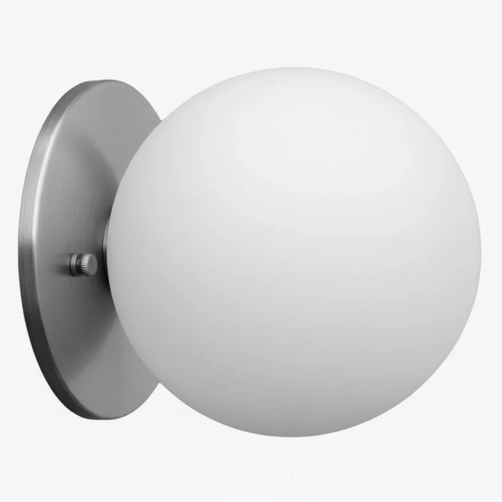 Glorica Glass Brass Wall Sconce - Frosted Globe Classic Light For Warm Ambiance KL1509