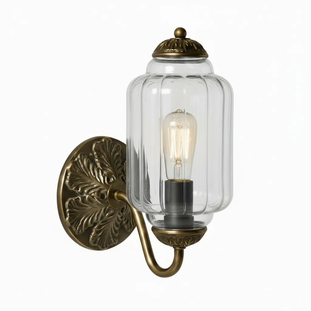 Vintage Glass Candlestick Eloise Wall Sconce KL740