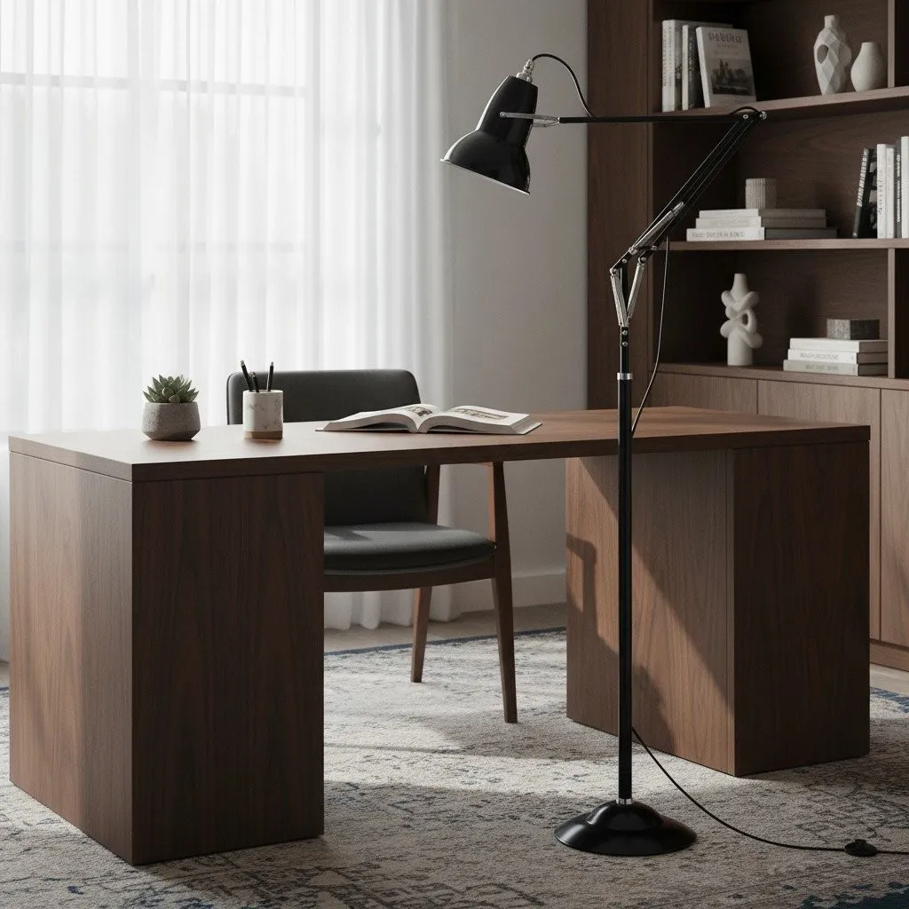 Modryx Modern Adjustable Floor Light - Swing Arm Floor Lamp for Reading Use KL2114