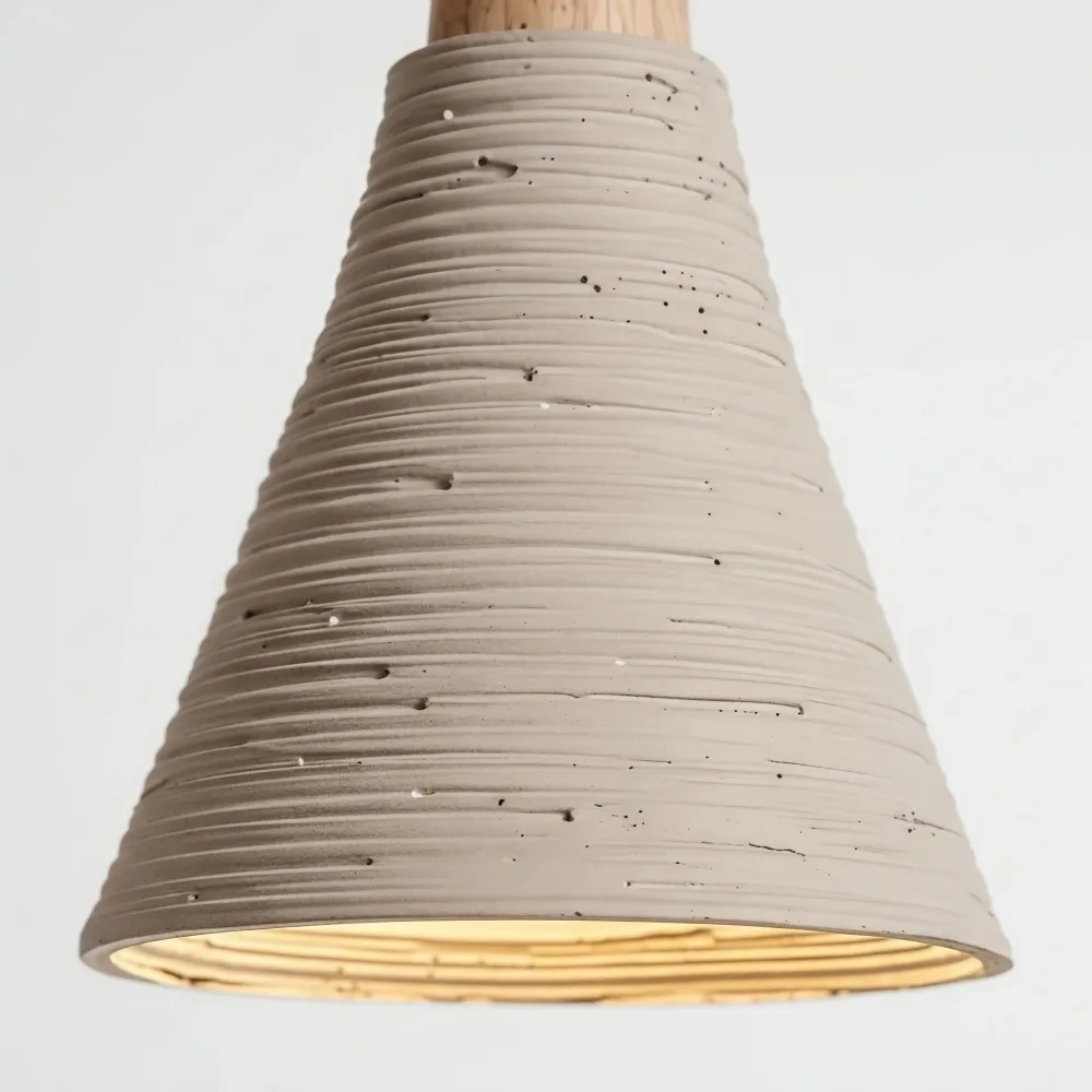Solaraeon Microcement Minimalist Concrete Wall Sconce - Indoor Accent Lighting for Living Room KL2293