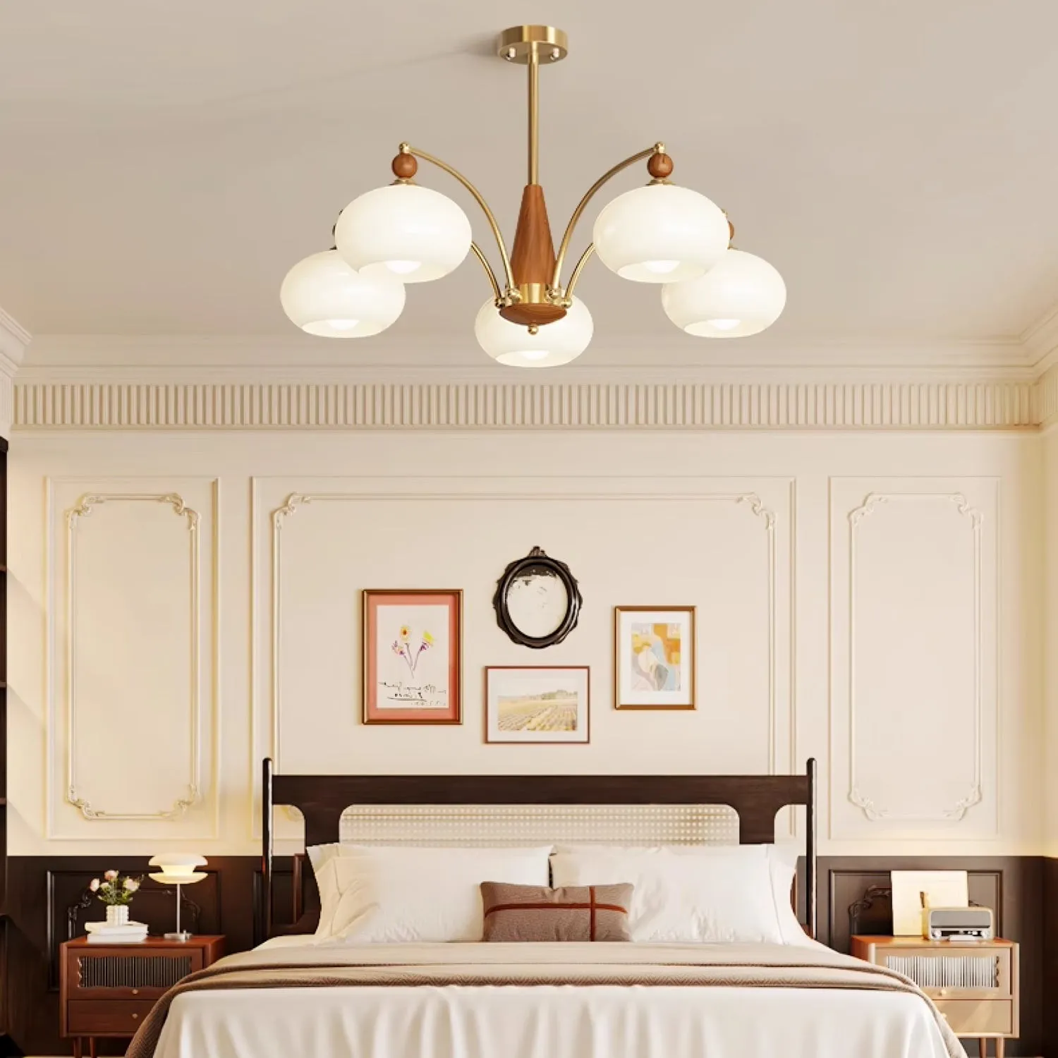 Vintage Multihead Persimmon Chandelier KL609