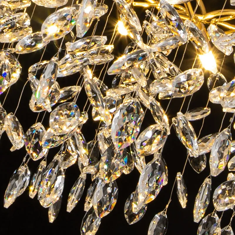 Golden Crystal Branch Chandelier