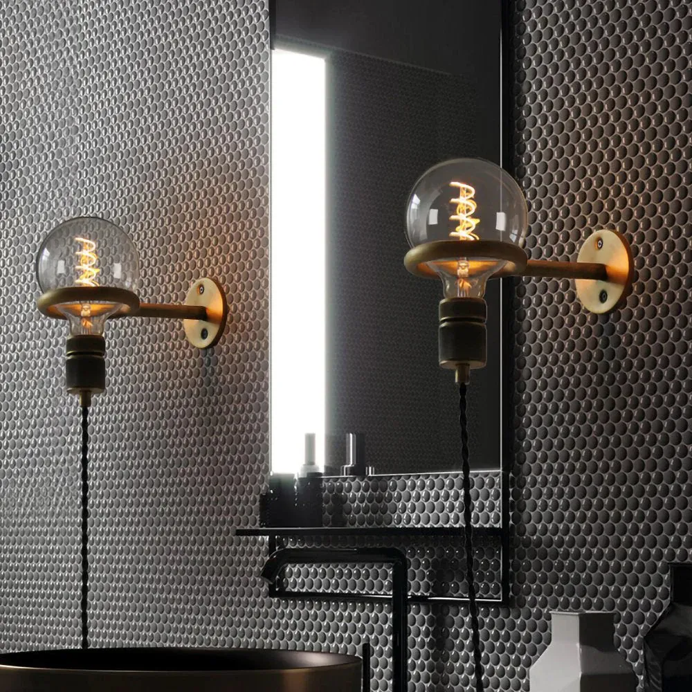 Loop Minimalist Wall Light With Wall Socket