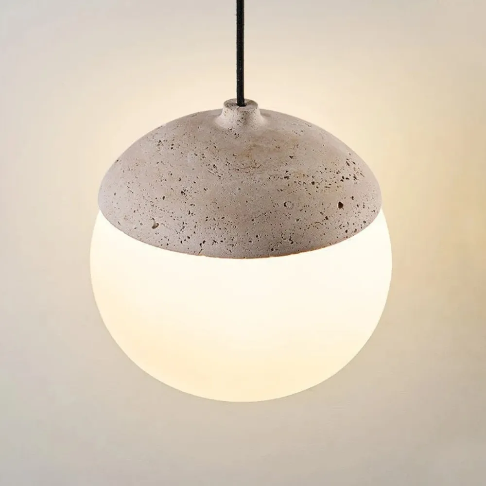 Orbaltis Modern Orb Cluster Pendant Light - Natural Stone Glass Hanging Lamp for Kitchen KL2248