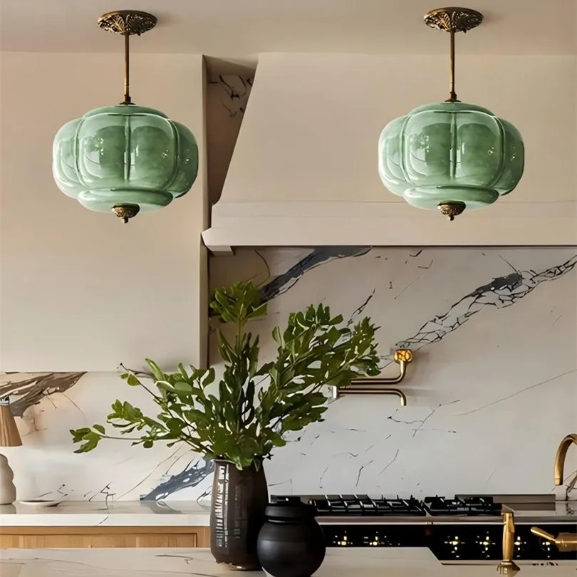 Retro Glass Eloise Pendant Light For Kitchen Island KL801