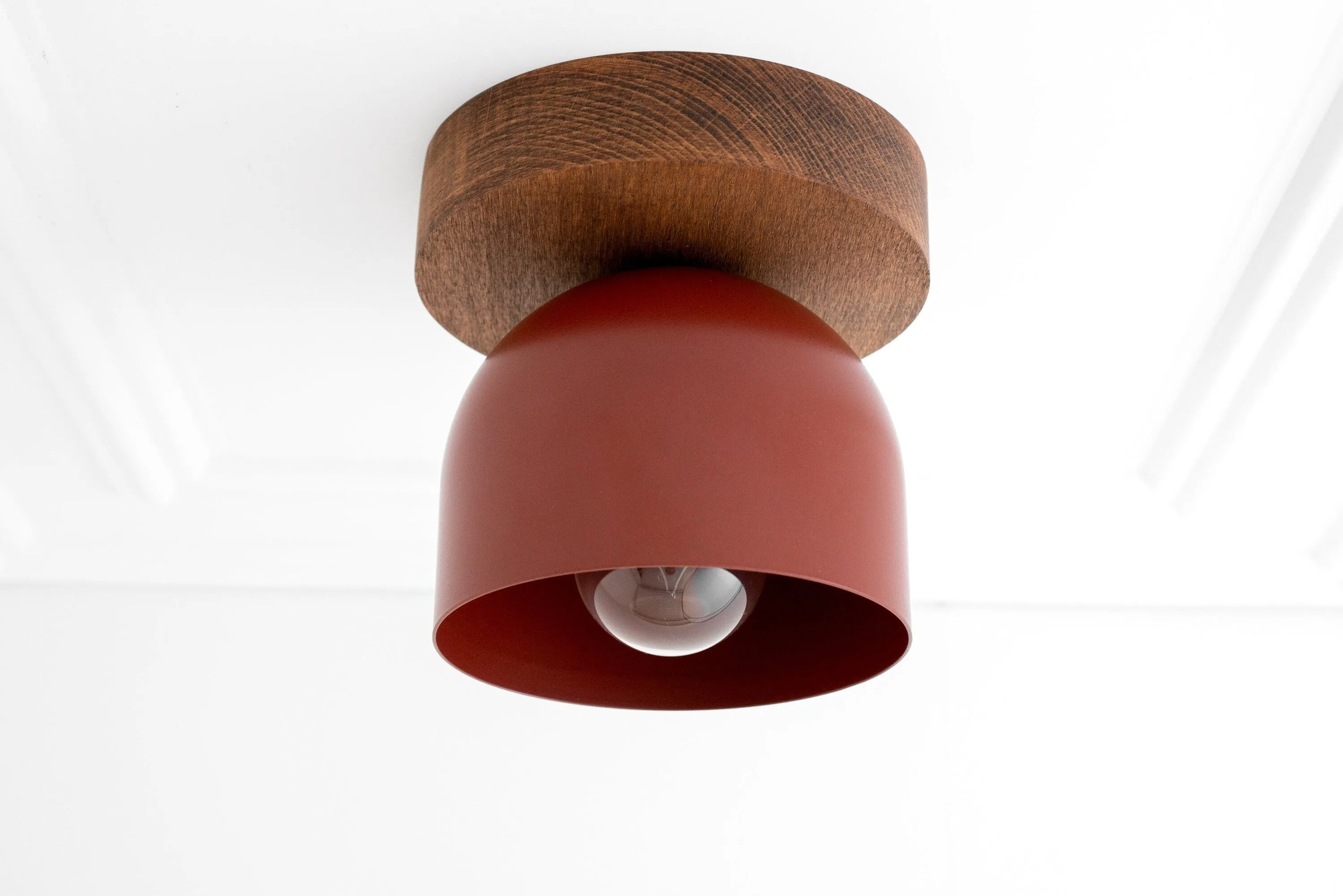 Metio Dome Modern Rustic Ceiling Light - Wooden and Metal Fusion KL1501