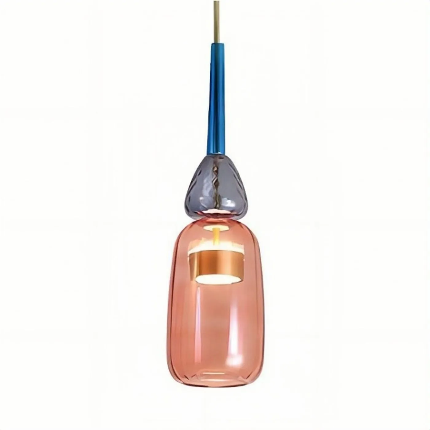 Nordic Macaron Flauti Ribbed Glass Pendant Light