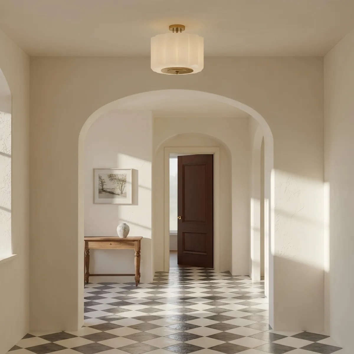 Enoravelo Textured Glass Ceiling Light - Cozy Home Lighting for Indoor Spaces KL2207