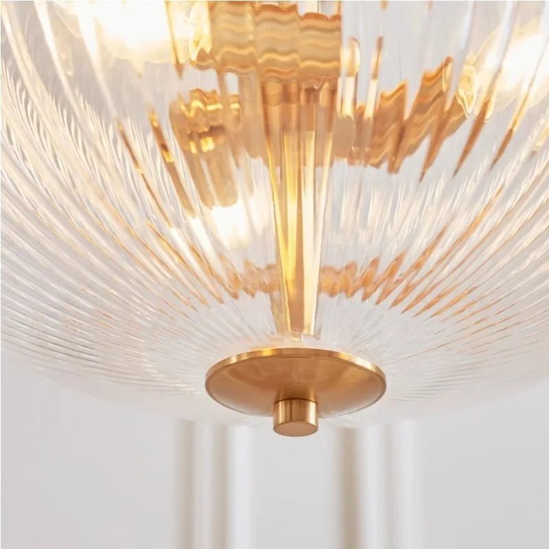 Luntra Contemporary Multi-Light Pendant with Textured Glass for Bedrooms and Hallways KL1904
